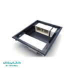 باکس کف خواب لگراند توکار 12 ماژول درب استیل 89620 - تصویر 2