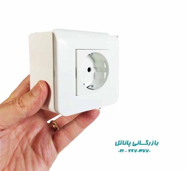 پریز برق سفید روکار لگراند مدل موزائیک (طرح وارداتی) - Image 2