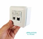 پریز شبکه روکار لگراند CAT6 UTP دو پورت مدل موزائیک - Image 2