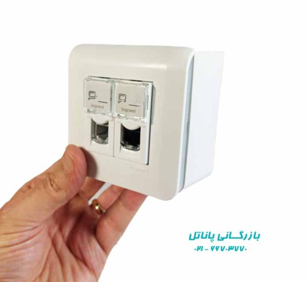 پریز شبکه روکار لگراند CAT6 UTP دو پورت مدل موزائیک - Image 2
